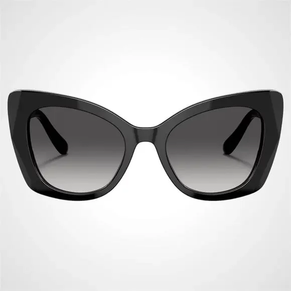 New Dolce & Gabbana Sunglasses Black Gold Butterfly Cat Eye 53-20